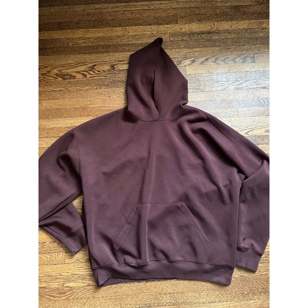 Pac Sun 1980 Women Dark Brown Oversized Hoodie Modal Blend Sweatshirt Size M